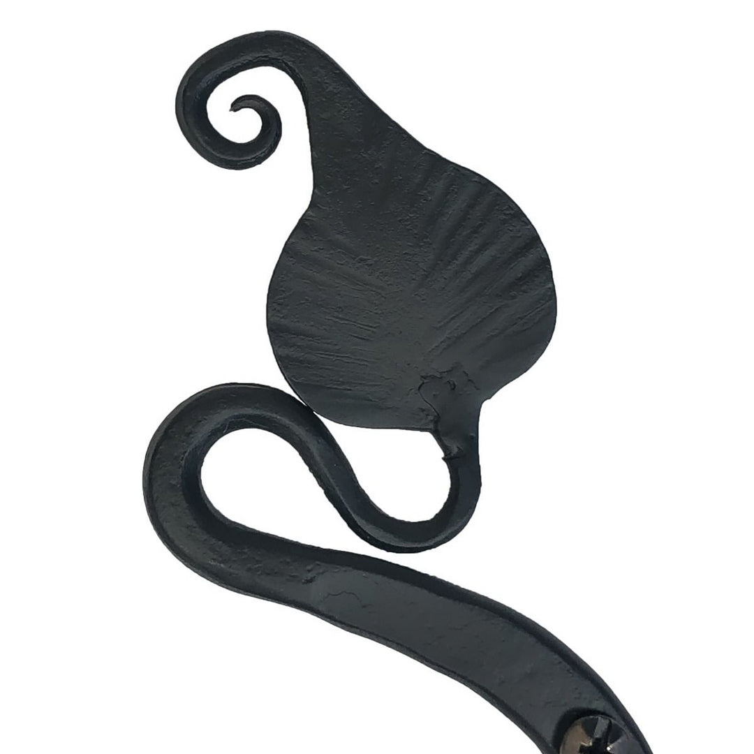 Hand Forged Leaf Bath Tissue Holder (Iron Finish)