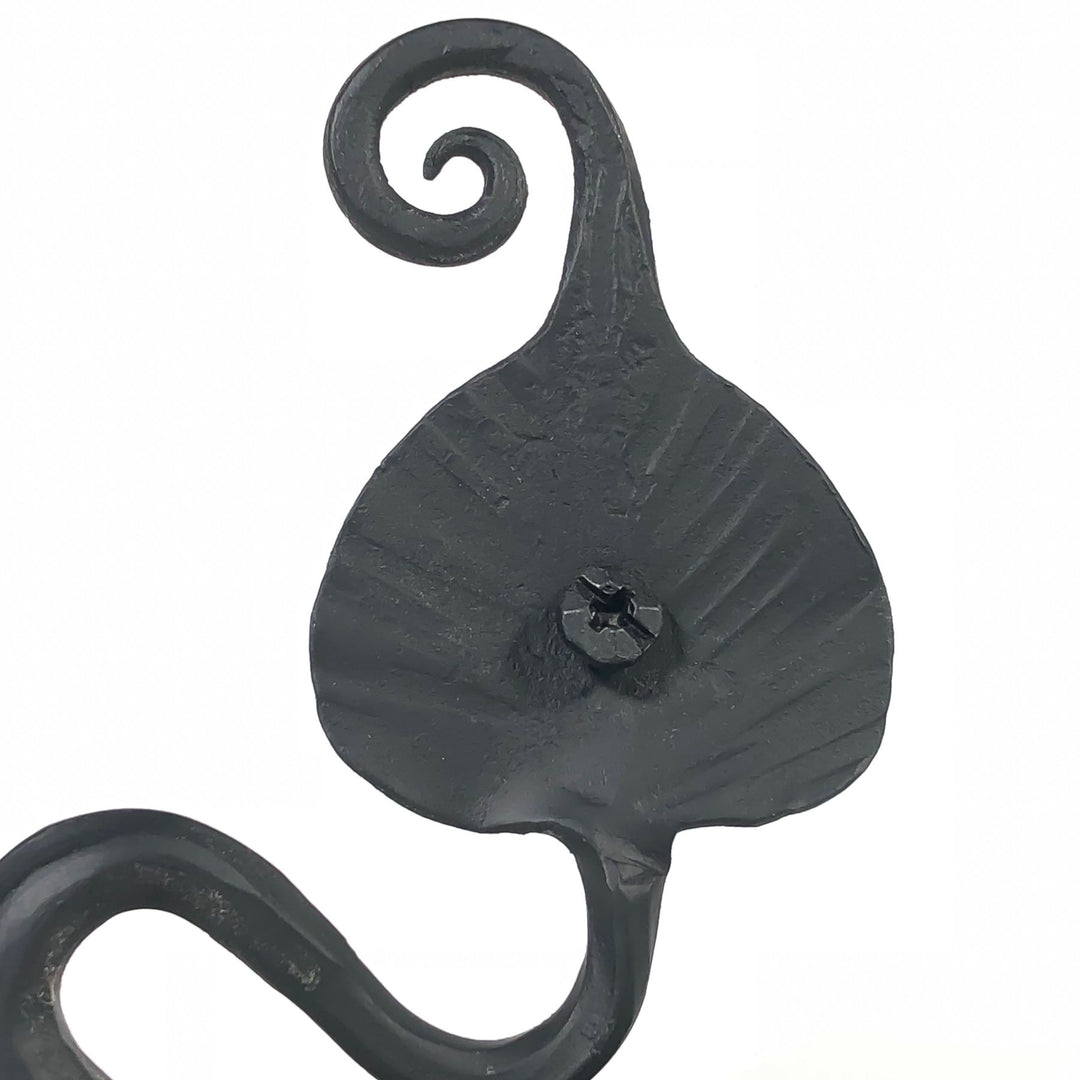 Hand Forged Leaf Towel Bar (Iron Finish)