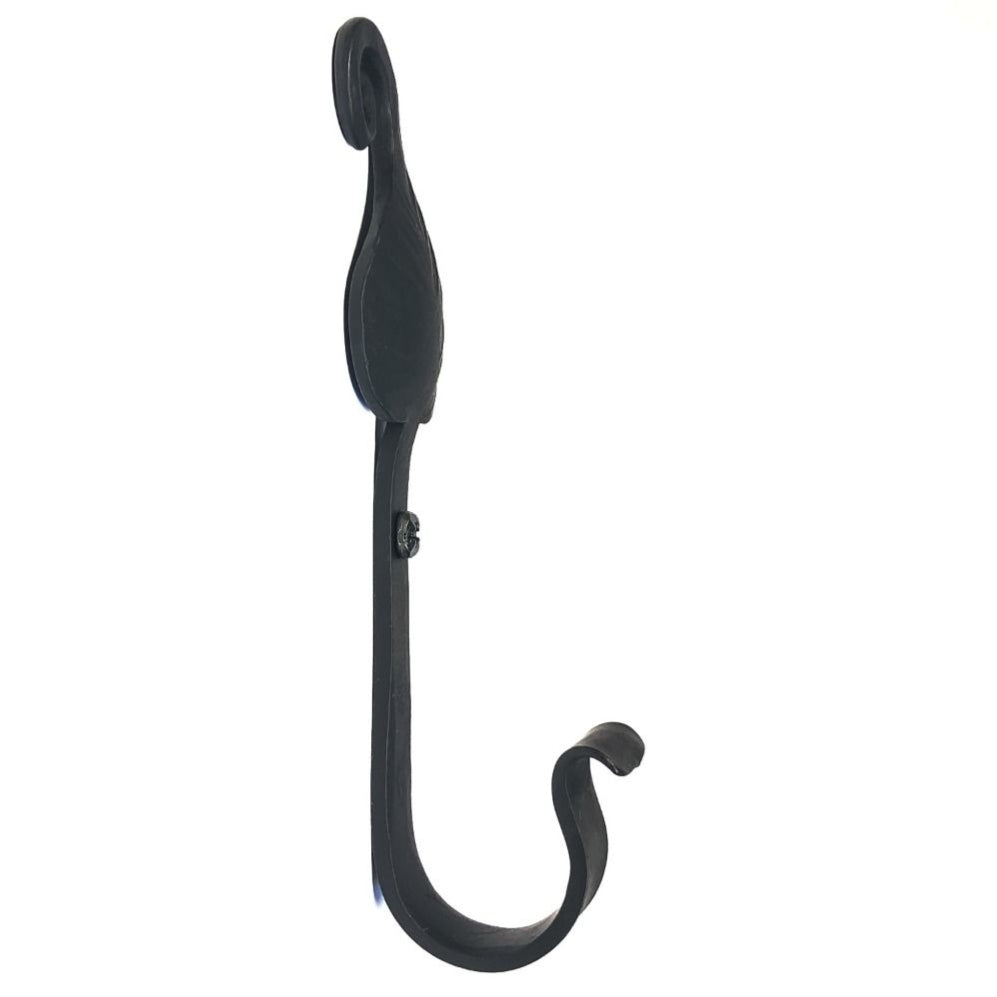 Hand Forged Leaf Robe Hook (Iron Finish)