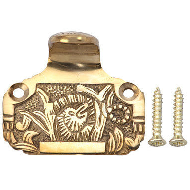 ##Antique Hardware## Solid Brass Laurel Style Pattern (Polished Brass Finish)