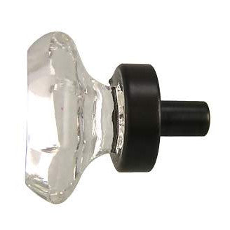 ##Antique Hardware## 1 Inch Crystal Clear Octagon Old Town Cabinet and Furniture Knob
