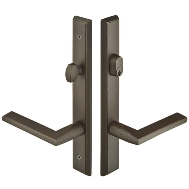 ##Antique Hardware## Brass Rectangular Multi-Point Handleset with Lariat Lever (Several Finishes Available)