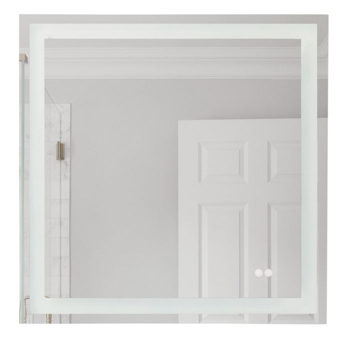 ##Antique Hardware## 30" x 30" x 1.9" Square LED Mirror, defogger & dimmer, 3000K/4000K/5000K