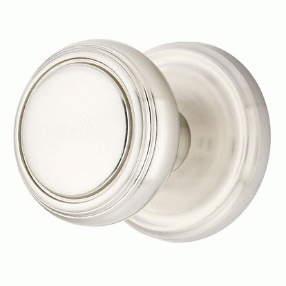 ##Antique Hardware## Solid Brass Norwich Door Knob Set With Regular Rosette (Several Finish Options)