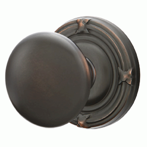 ##Antique Hardware## 2 1/4 Inch Solid Brass Providence Door Knob Set With Ribbon & Reed Rosette (Several Finish Options)