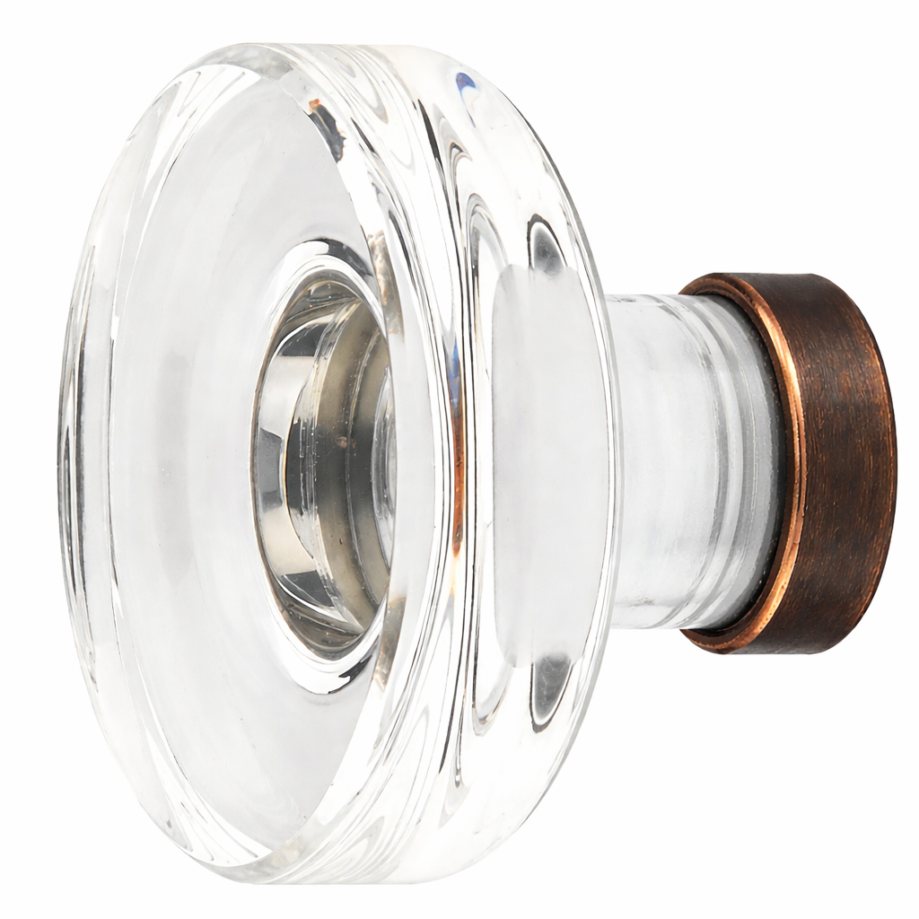 1 1/4 Inch Clear Crystal Glass Grayson Cabinet & Furniture Knob