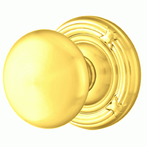 ##Antique Hardware## 2 1/4 Inch Solid Brass Providence Door Knob Set With Ribbon & Reed Rosette (Several Finish Options)