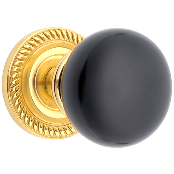 Georgian Roped Rosette Door Sets with Ebony Wood Door Knobs (Several Finishes Available)