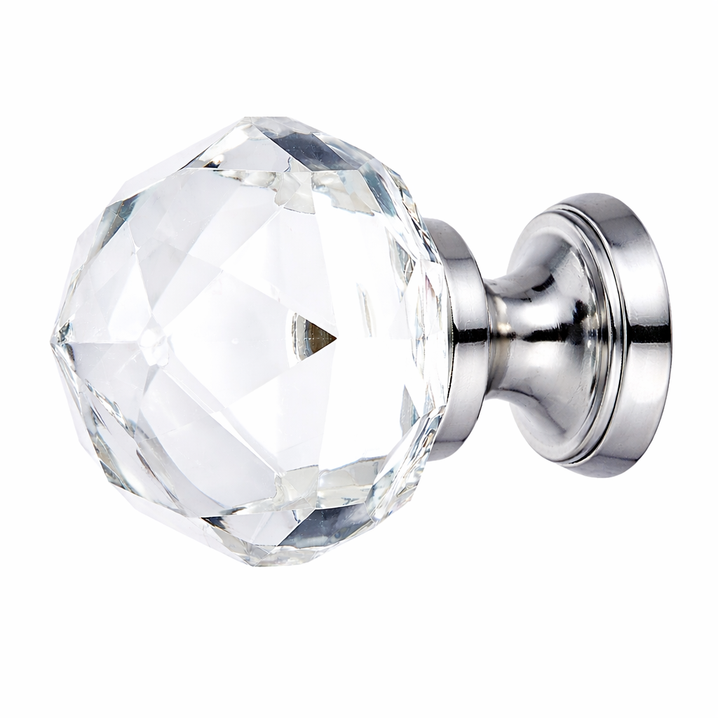 1 Inch Crystal Glass Diamond Cabinet & Furniture Knob