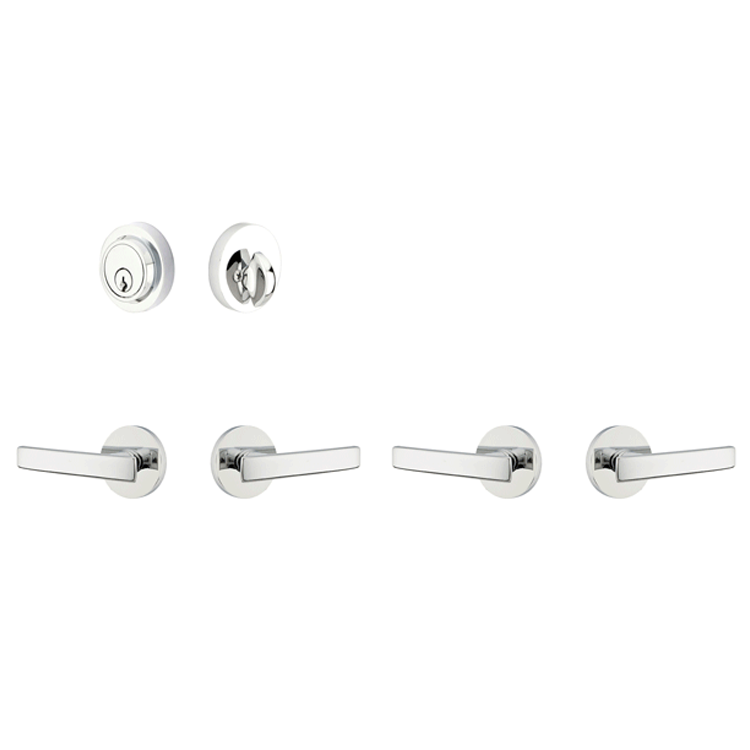 Antique Hardware Emtek Double Door Entryway Geneva Lever With Disc Rosette ENTRYWAY