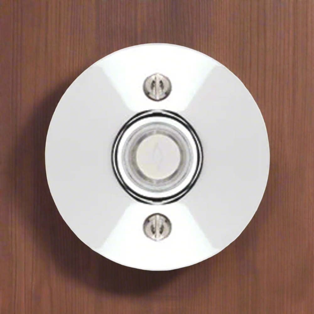 Antique Hardware Emtek 2457 Doorbell Button With Modern Rosette Door Bells & Chimes