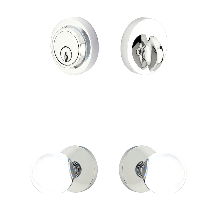 Antique Hardware Emtek Single Door Entryway Bristol Crystal Knob With Disc Rosette ENTRYWAY