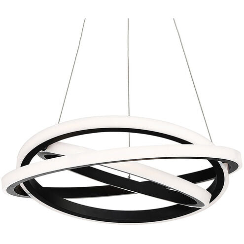 ##Antique Hardware## Veloce LED Black Chandelier Ceiling Light 26in