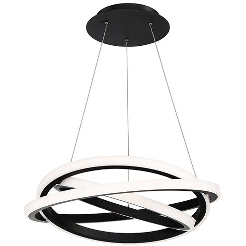 ##Antique Hardware## Veloce LED Black Chandelier Ceiling Light 48in