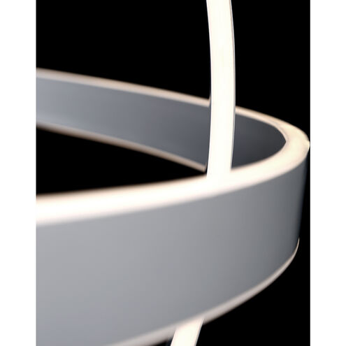 ##Antique Hardware## Kinetic LED Titanium Chandelier Ceiling Light 38in