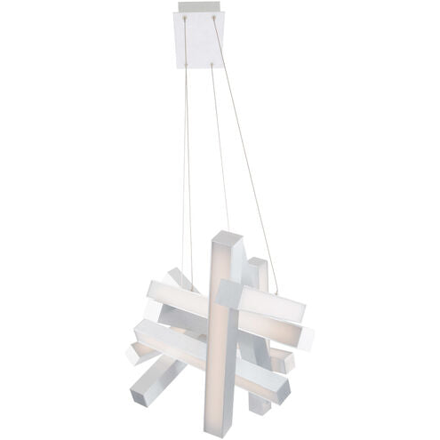 ##Antique Hardware## Chaos LED 21 inch Brushed Aluminum Chandelier Ceiling Light in 11