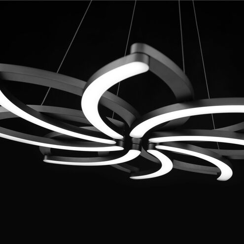 ##Antique Hardware## Bloom LED 32 inch Black Chandelier Ceiling Light