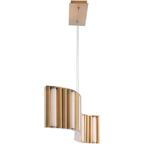 ##Antique Hardware## Aretha LED Chandelier Ceiling Light 17 inch Aged Brass