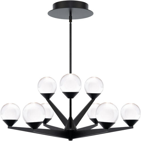 ##Antique Hardware## Double Bubble Chandelier Ceiling Light 9 Light 24 inch Black