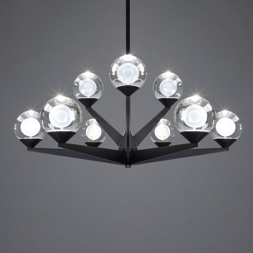 ##Antique Hardware## Double Bubble Chandelier Ceiling Light 9 Light 24 inch Black