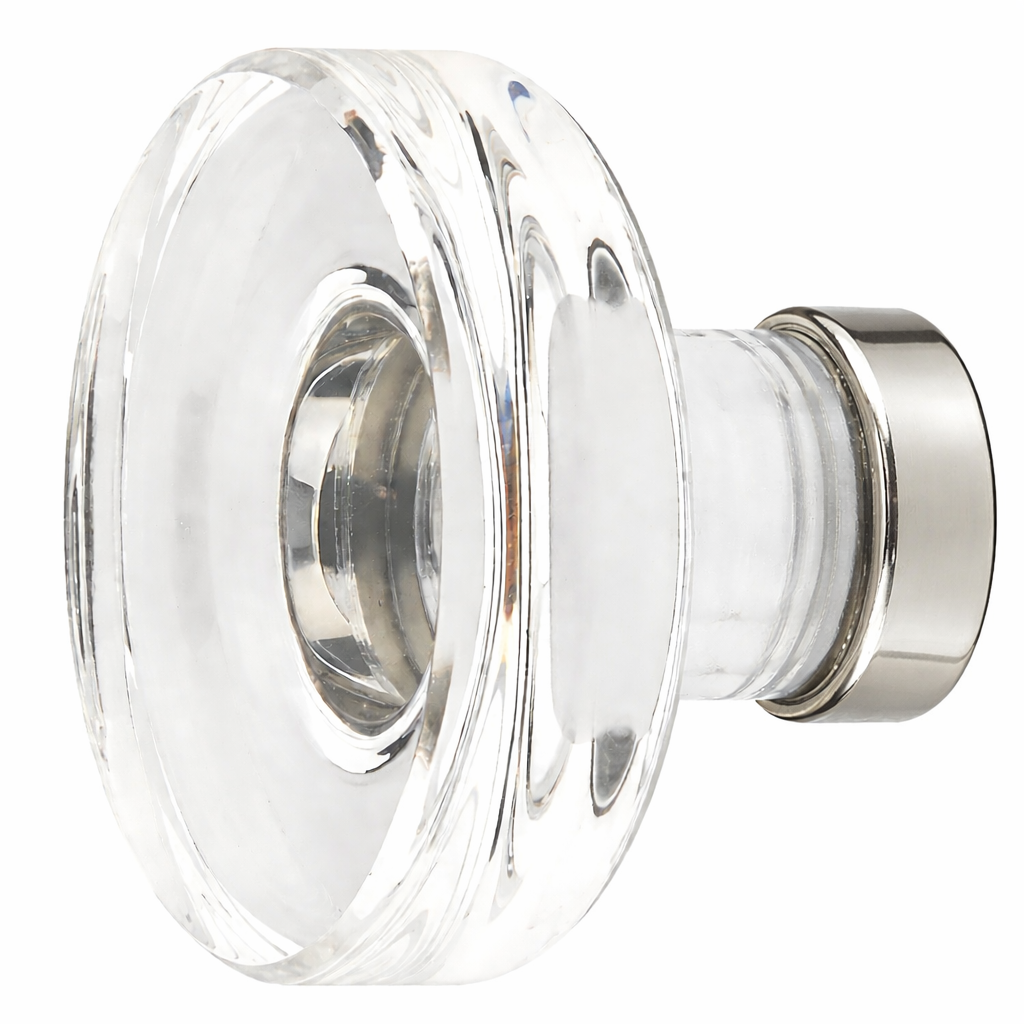 1 1/4 Inch Clear Crystal Glass Grayson Cabinet & Furniture Knob