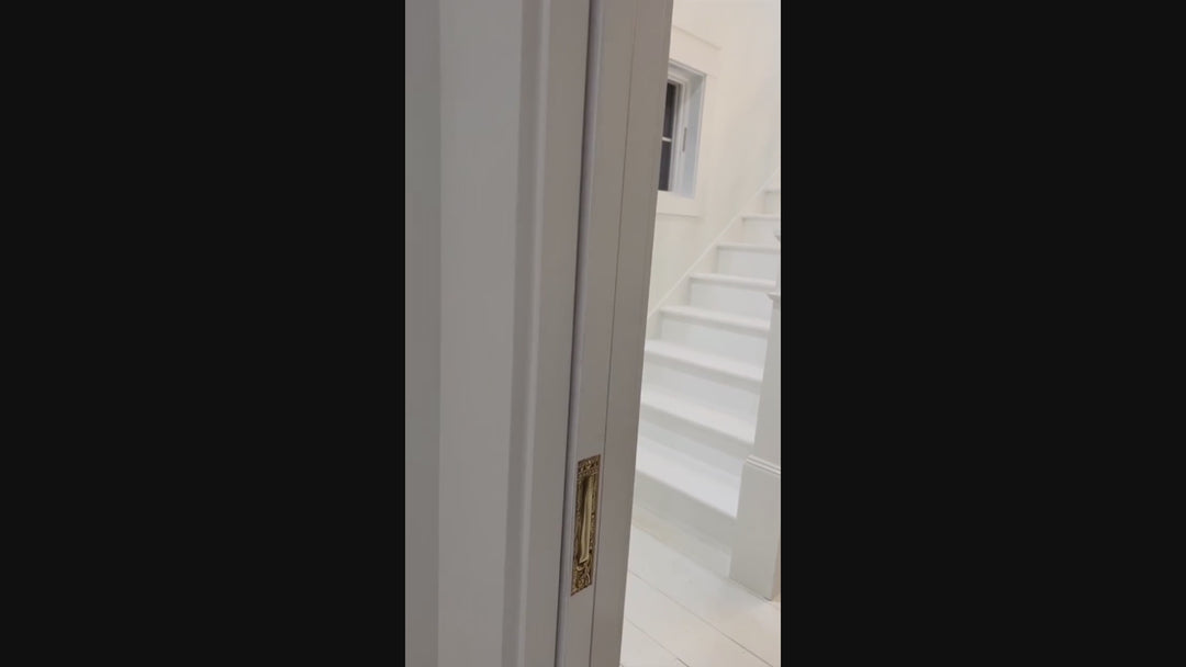 Broken Leaf Pattern Pocket Door Set (Several Finishes Available)