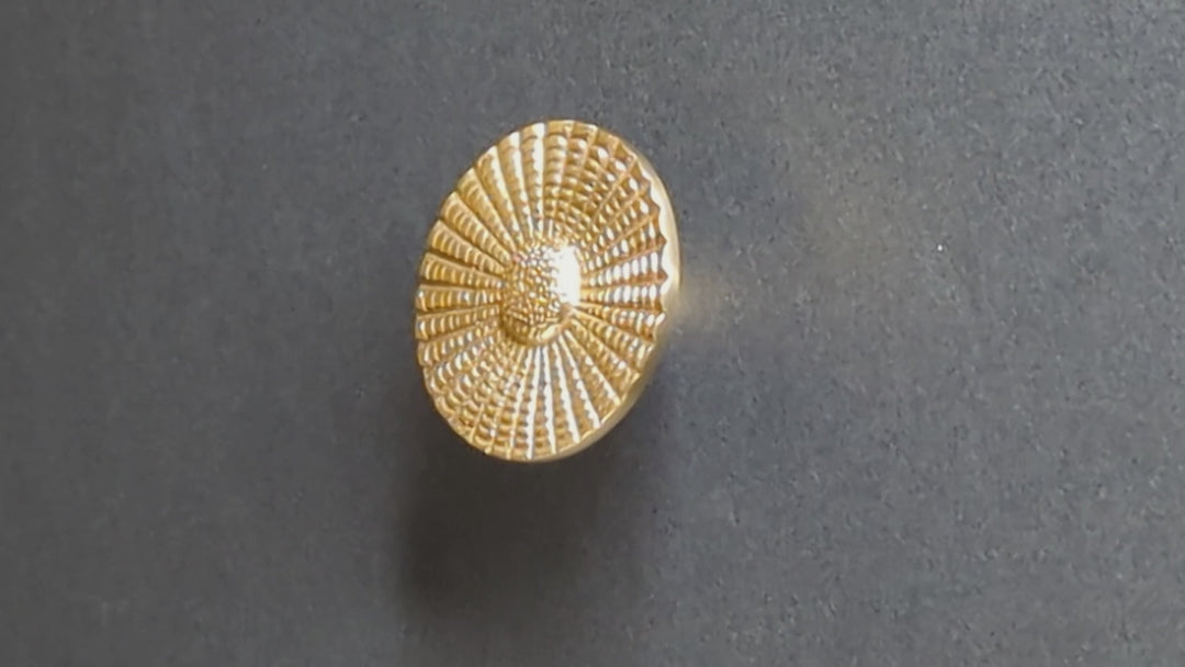 2 Inch Solid Brass Art Deco Style Round Cabinet & Furniture Knob (Several Finishes Available)