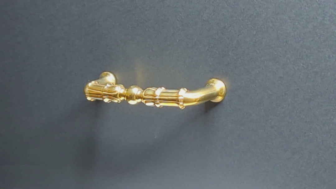 5 Inch Overall (4 1/3 Inch c-c)  Solid Brass Victorian Style Pull (Several Finishes Available)