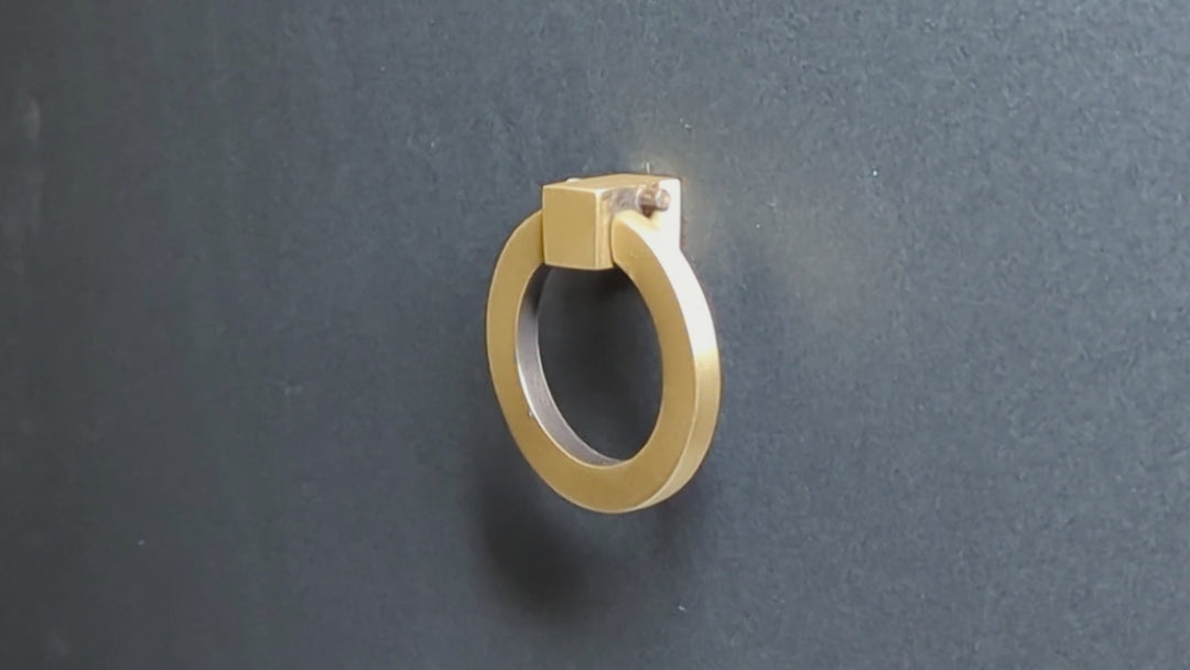 2 1/2 Inch Mission Style Solid Brass Drawer Ring Pull (Several Finishes Available)
