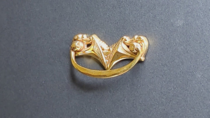 3 5/8 Inch (3 Inch c-c) Gothic Ray Bail Pull (Several Finishes Available)