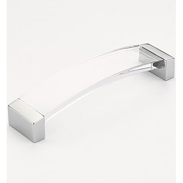 ##Antique Hardware## 5 3/8 Inch (5 Inch c-c) Positano Arched Clear Pull