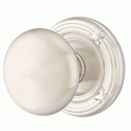 ##Antique Hardware## 2 1/4 Inch Solid Brass Providence Door Knob Set With Ribbon & Reed Rosette (Several Finish Options)