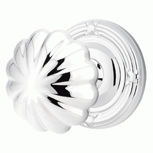 ##Antique Hardware## Solid Brass Melon Door Knob Set With Ribbon & Reed Rosette (Several Finish Options)