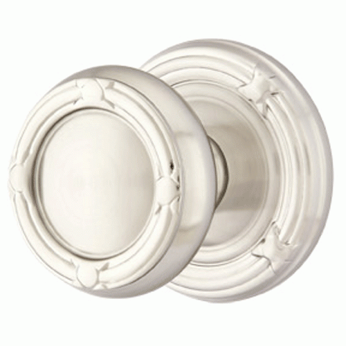 ##Antique Hardware## Solid Brass Ribbon & Reed Door Knob Set With Ribbon & Reed Rosette (Several Finish Options)