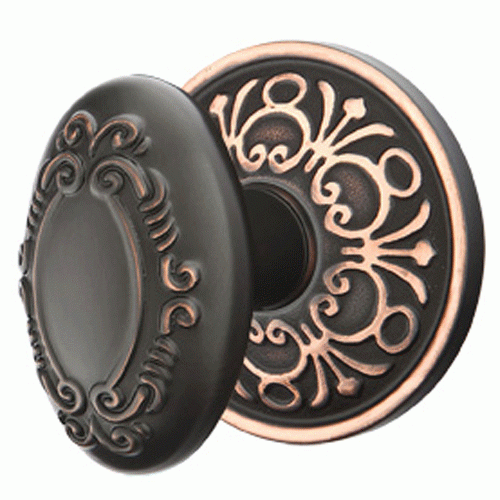 ##Antique Hardware## Solid Brass Victorian Door Knob Set With Lancaster Rosette (Several Finish Options)