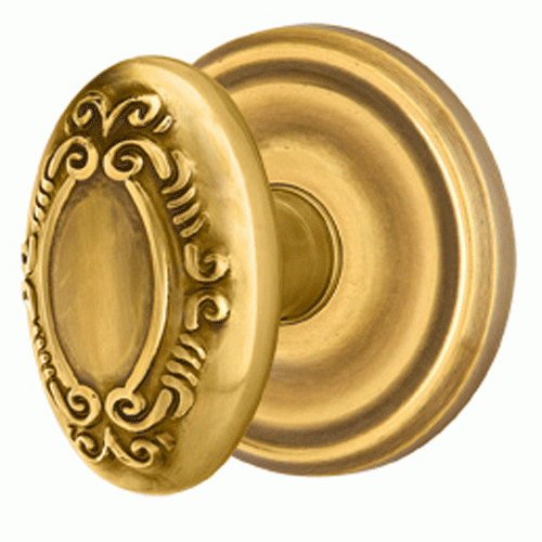 ##Antique Hardware## Solid Brass Victoria Door Knob Set With Regular Rosette (Several Finish Options)