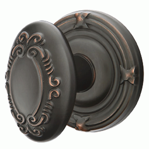 ##Antique Hardware## Solid Brass Victoria Door Knob Set With Ribbon & Reed Rosette (Several Finish Options)