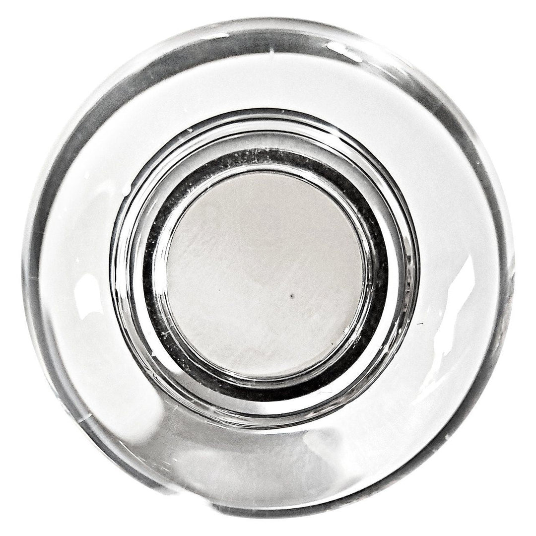 ##Antique Hardware## 1 1/4 Inch Flat-Faced Round Crystal Clear Glass Cabinet & Furniture Knob