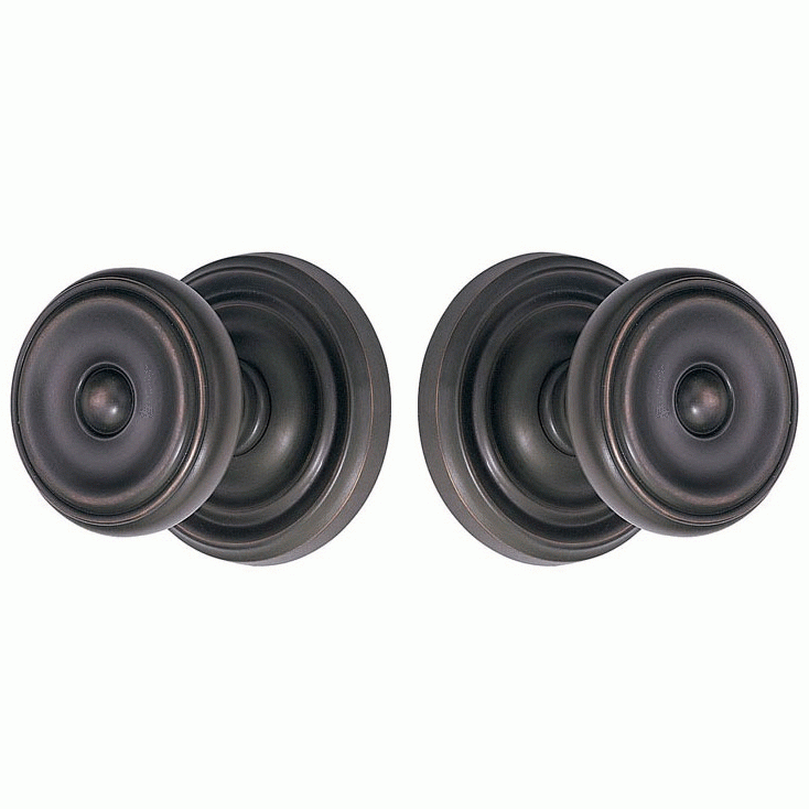 ##Antique Hardware## Solid Brass Waverly Door Knob Set With Regular Rosette (Several Finish Options)