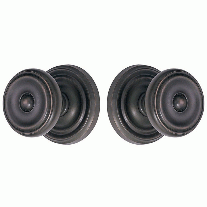 ##Antique Hardware## Solid Brass Waverly Door Knob Set With Regular Rosette (Several Finish Options)
