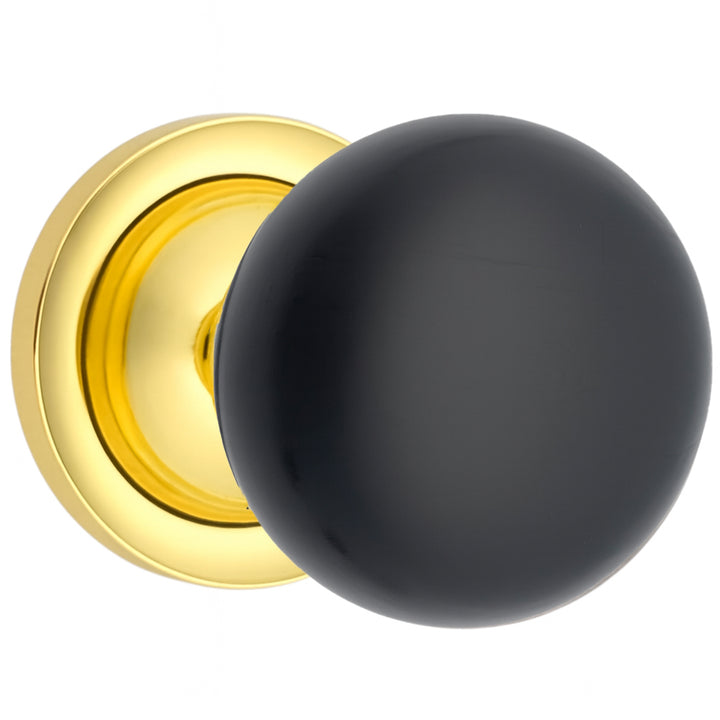 Magnifique™ Classic Door Set with Ebony Wood Knobs (Several Finishes Available)