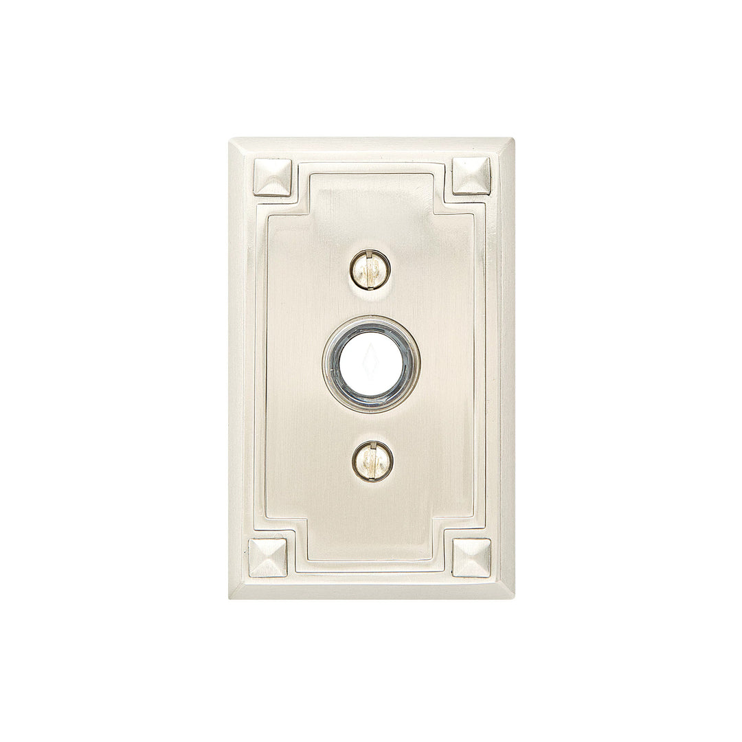 Antique Hardware Emtek 2451 Doorbell Button With Arts & Craft Rosette Door Bells & Chimes