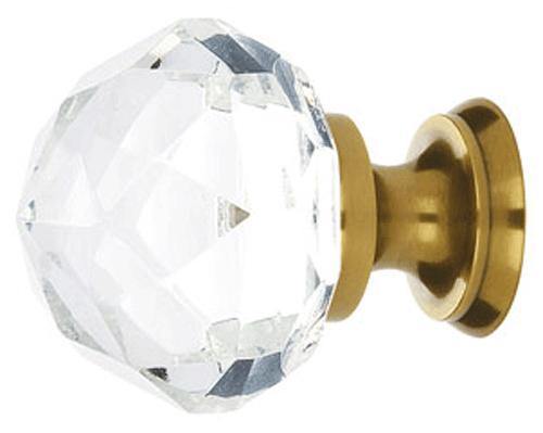 ##Antique Hardware## 1 Inch Crystal Glass Diamond Cabinet & Furniture Knob