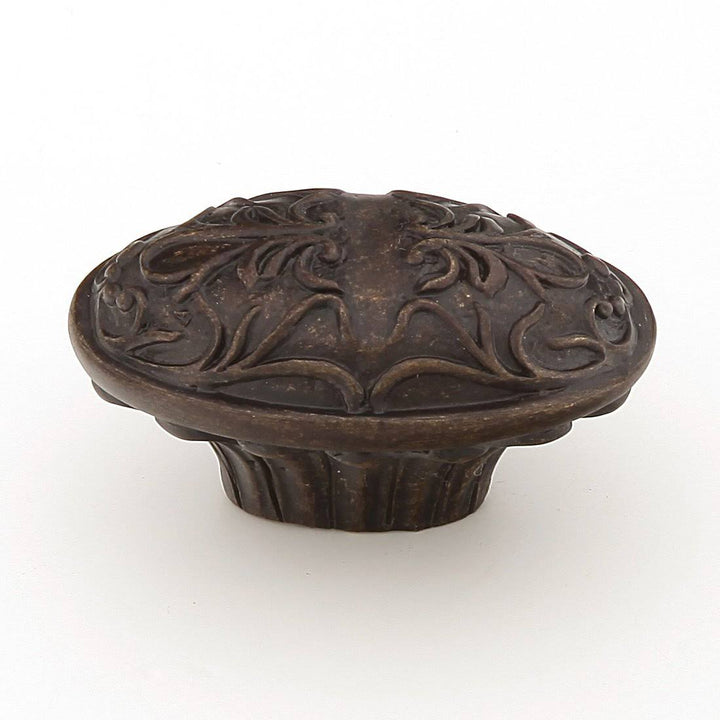 ##Antique Hardware## 1 1/8 Inch Cantata Oval Cabinet & Furniture Knob