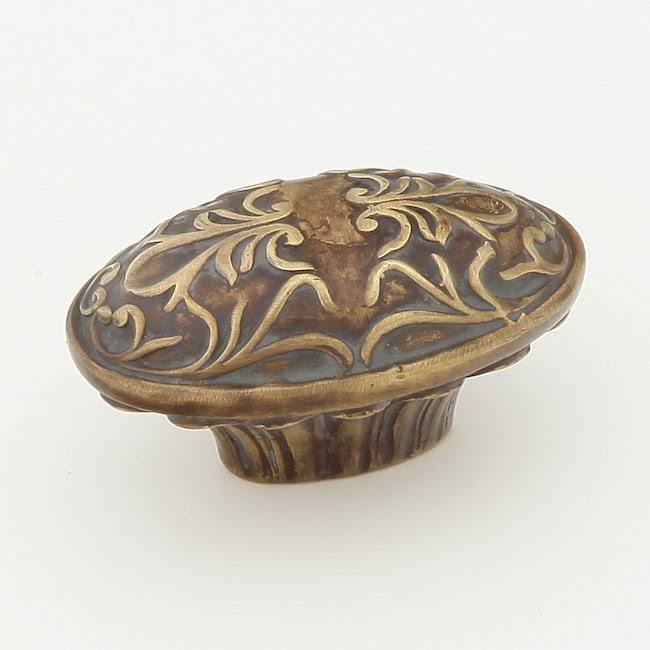 ##Antique Hardware## 1 1/8 Inch Cantata Oval Cabinet & Furniture Knob