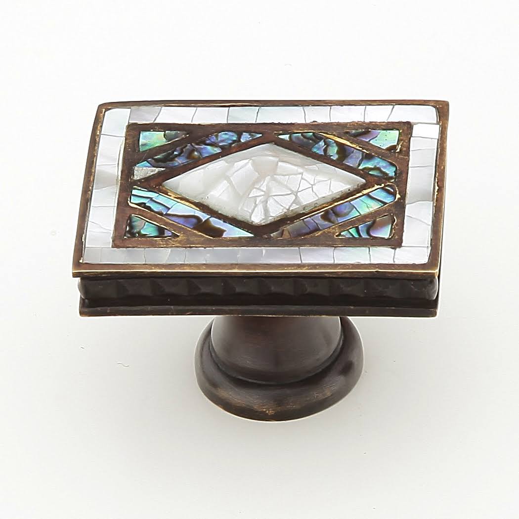 ##Antique Hardware## 1 7/8 Inch Avalon Bay Symphony Rectangular Cabinet & Furniture Knob