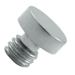 ##Antique Hardware## 1/8 Inch Solid Brass Button Tip Cabinet Finial