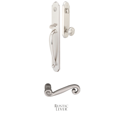 ##Antique Hardware## Solid Brass Albany Style Mortise Entryway Set