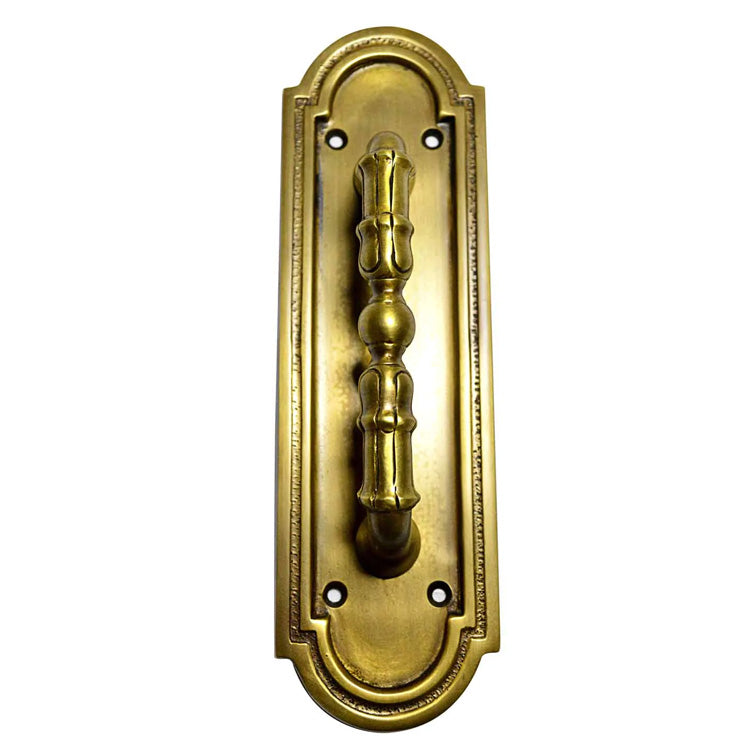 ##Antique Hardware## 8 3/8 Inch Solid Brass Arched Style Pull Plate (Several Finishes Available)