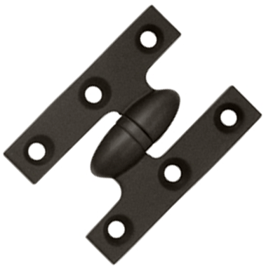 Antique Hardware 2 Inch x 1 1/2 Inch Solid Brass Olive Knuckle Hinge HINGE